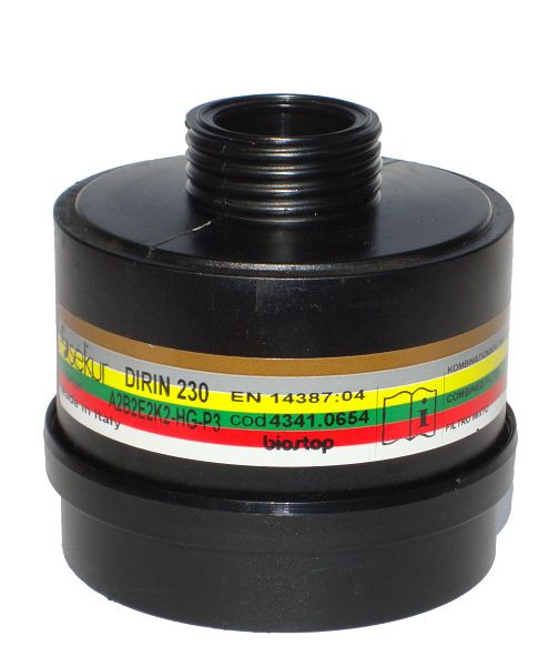 Wielozakresowy filtr kombinowany EKASTU Safety DIRIN 230 A2B2E2K2 Hg-P3R D, 422785