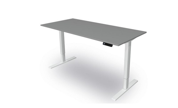 Mesa de sentar/em pé Kerkmann W 1600 x P 800 mm, ajustável eletricamente em altura de 720-1200 mm, Move 3, grafite, 10380612