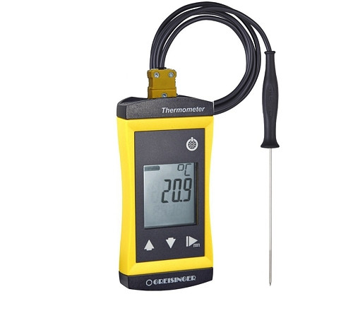 Segundo termômetro termopar Greisinger G 1200 sensor de punção 1,5 mm SET com caixa, 482726