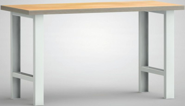 Stół warsztatowy KLW standardowy, 1500 x 700 x 840 mm, z blatem bukowym multiplex, zdemontowany, WS500N-1500M40-X1581