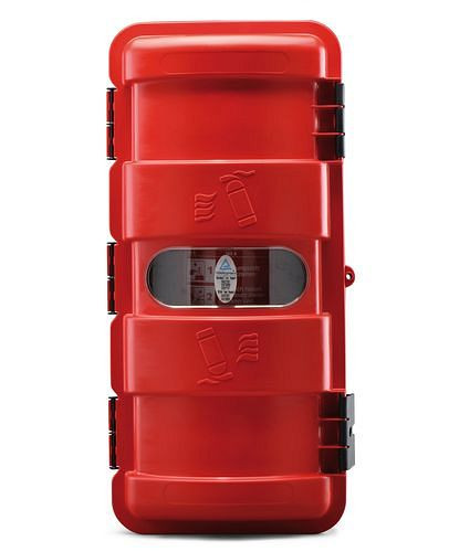 DENIOS skříň na hasicí přístroj BigBox z plastu, na 6 kg hasicích přístrojů, 257-074