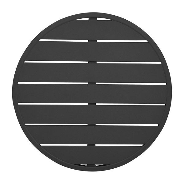 Μπολερό μαύρο στρογγυλό επιτραπέζιο κάλυμμα αλουμινίου 580mm, FX039