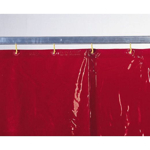 ELMAG svejsebeskyttelsesgardin rød, bredde: 1300 x højde: 1600x0,4 mm i henhold til prEN 1598/1994, 56249