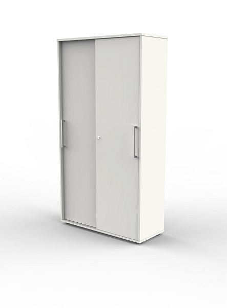 Szafa z drzwiami przesuwnymi Kerkmann, 5 poziomów segregacji, forma 4, szer. 1000 x gł. 400 x wys. 1830 mm, biała, 13449310