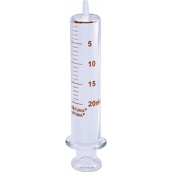 Poulten & Graf geheel glazen injectiespuit, FORTUNA OPTIMA 30ml: 1,0ml, glazen kegel, Luer, 7 10244