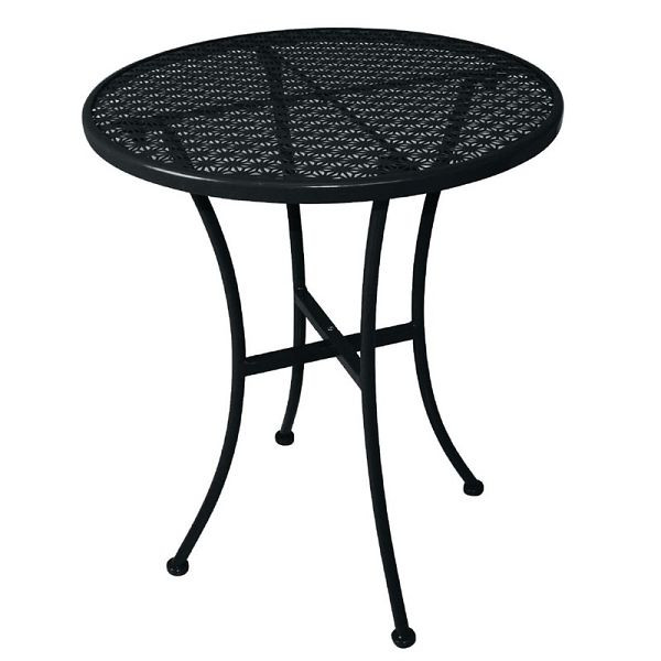 Bolero kerek bisztróasztal vékony acélfekete kivitelben, 60cm, GG705