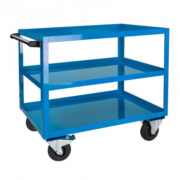 ADB pomocný montážní vozík se 3 úrovněmi, barva: světle modrá (RAL 5012), rozměry ŠxVxH: 1000 x 915 x 500 mm, 21044