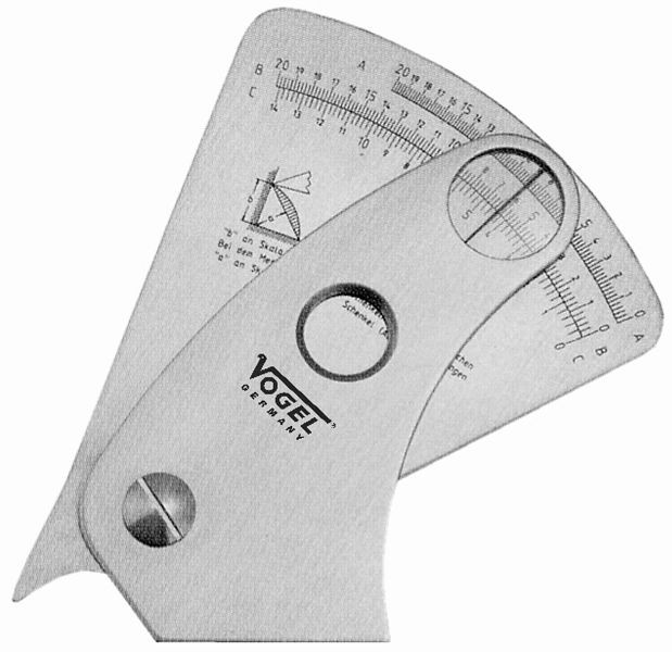 Vogel Germany lasnaadmeter, met leesvenster, 0,1 mm, 474404