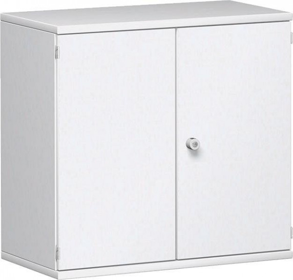 geramöbel skříňka s křídlovými dveřmi 1 dekorativní police, uzamykatelná, 800x425x768, bílá/bílá, N-10D208-WW