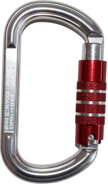 Funcke γάντζος καραμπίνερ FSK6, αλουμινένιο καραμπίνερ Trilock, πλάτος ανοίγματος: 16 mm, σχήμα D, 70020320