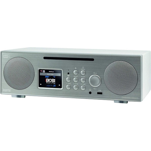IMPERIAL DABMAN i450 CD, DAB +, FM a internetové rádio, CD přehrávač, různé streamovací služby, stříbro-bílá, 22-248-00