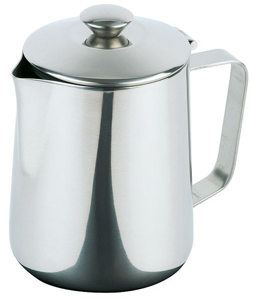 Oală de cafea APS, capacitate de aproximativ 0,9 litri, oțel inoxidabil, cu capac cu balamale, se poate spăla în mașina de spălat vase, 10325