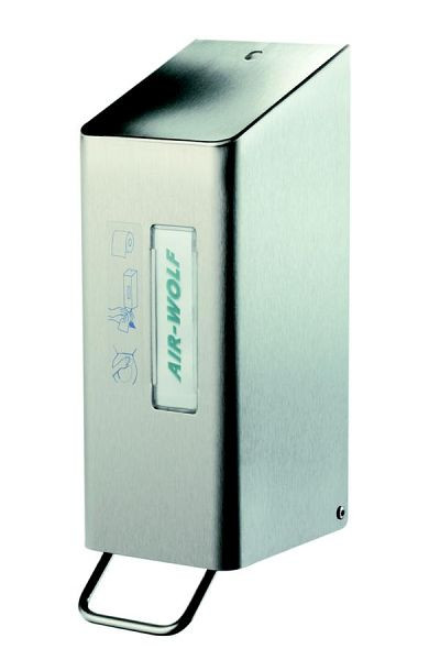 Limpador de assento sanitário Air Wolf, série Omega, A x L x P: 288 x 97 x 142 mm, aço inoxidável revestido, 29-016
