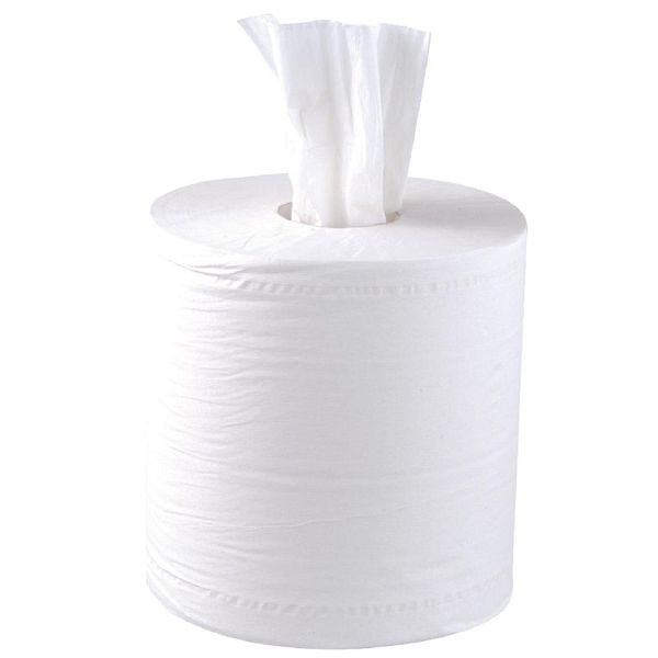 Rolos de toalha de mão Jantex para uso interno branco 2 camadas, PU: 6 peças, DL920
