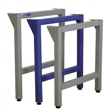 Noga stołu warsztatowego ADB 800mm, wykonana ze stabilnej rury kwadratowej 50 x 50 x 2 mm, niebieska, RAL 5012, 42531
