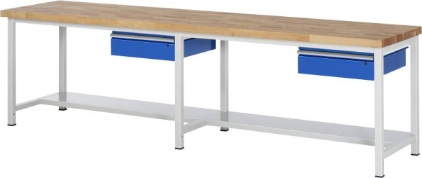 Stół warsztatowy RAU seria 8000 - model 8001A3, szer. 3000 x gł. 900 x wys. 840 mm, 03-8001A3-309B4S.11