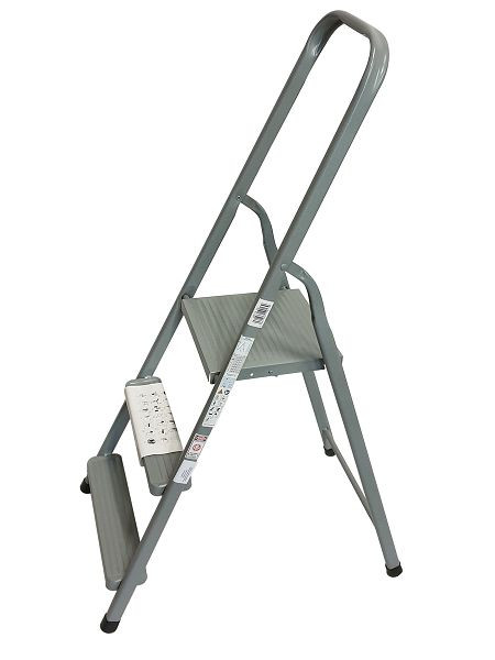VaGo-Tools huishoudladder, vouwladder, trapladder, 3 treden, multifunctionele ladder, staal, SL-103_kv
