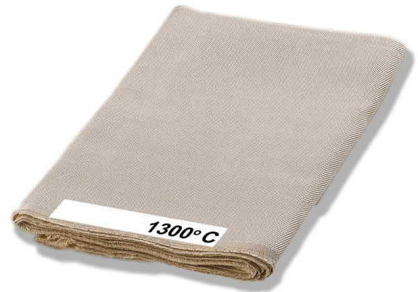 ELMAG svejsetæppemateriale silikatstof, 900x1000 mm, op til 1.300°C på begge sider med højtemperaturbelægning, 57280