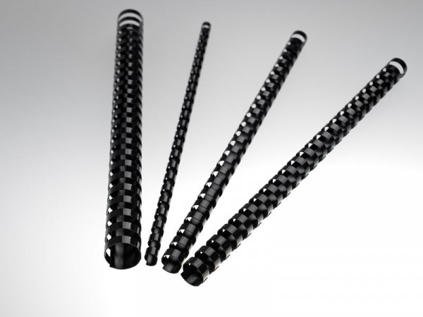 RENZ plastic bindruggen US divisie, 21 ringen voor A4, Ø 52 mm, zwart, VE = 25 stuks, 17520121