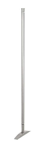 Prezentacyjny system ścienny Kerkmann, kolumna końcowa, szer. 55 x wys. 1750 mm, aluminium srebrne, 45692914