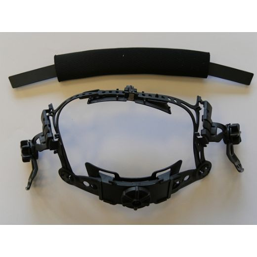 Bandă pentru cap ELMAG completă, inclusiv bandă pentru transpirație pentru frunte „textil/negru” pentru ELMAG MultiSafeVario, PREMIUM, 58398