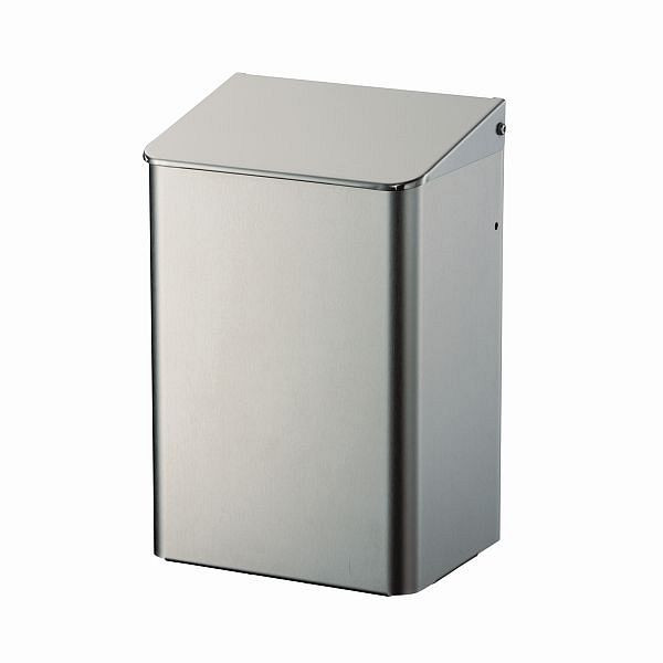 Air Wolf affaldsbeholder med 6 liter volumen, Omicron II-serien, H x B x D: 320 x 212 x 164 mm, børstet rustfrit stål, 35-772