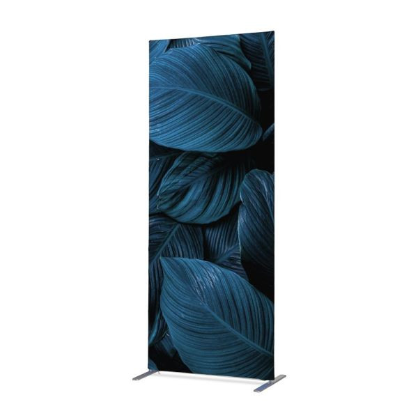 Showdown Displays Textile Room Divider Decoration 100-200 Botanical Leaves Blue, ZBSLIM100-200-DSI20