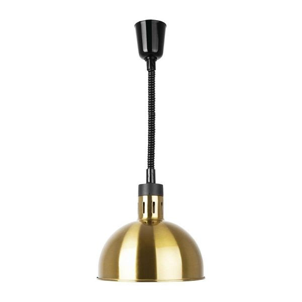 Okrągła, rozkładana lampa grzewcza Buffalo ze złotym wykończeniem, DY462
