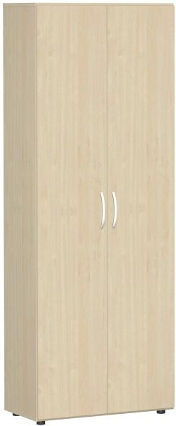 Szafka geramöbel z podwójnymi drzwiami na nóżkach, z amortyzatorem drzwi, bez zamykania, 800x420x2160, klon/klon, S-386002-AA