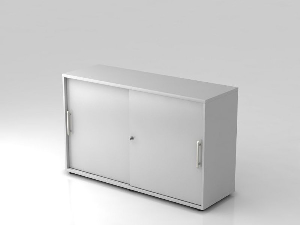 Hammerbacher skříňka posuvné dveře 2OH 120cm madlo na zábradlí šedá/šedá, 120x40x74,8 cm (ŠxHxV), V1752S/5/5/V
