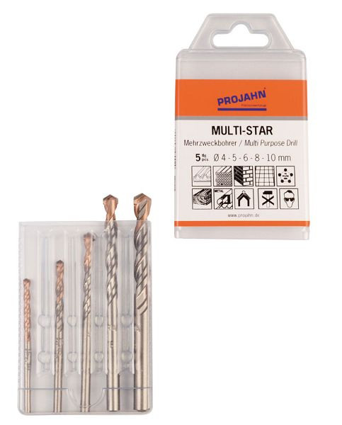 Projahn Multistar set 5 delig 4, 5, 6, 8, 10 mm, 57002