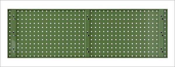 ADB perforált panel, méretek: 1482x456 mm, szín: zöld, RAL6011, 23009