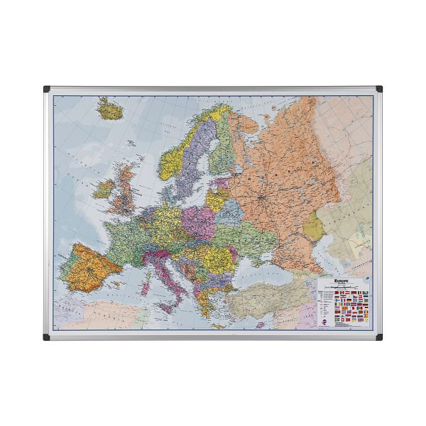 Magnetyczna mapa Europy Maya Bi-Office 120x90cm, MAP0100402