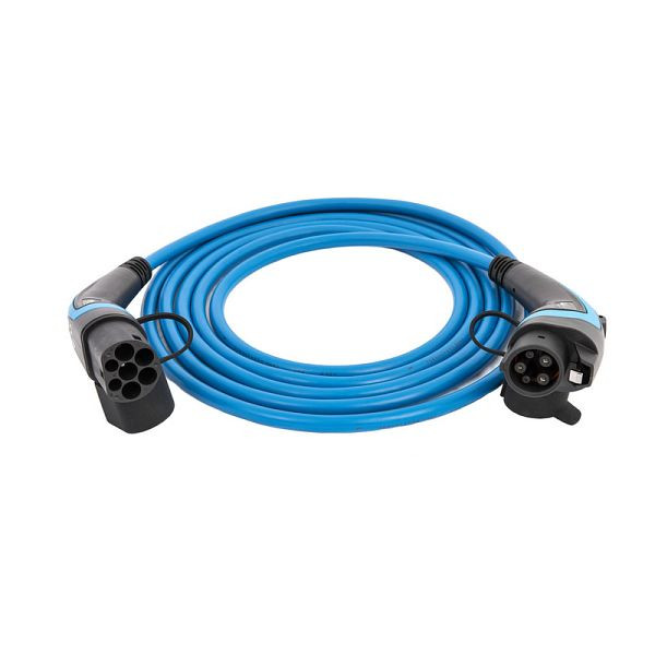 Cablu go-e tip 2 la tip 1, albastru, 7,4 kW, 5 m, CH-11-01