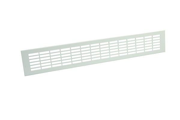 Placa de barra de ventilação Marley 500x80mm com perfuração retangular branca, 061719