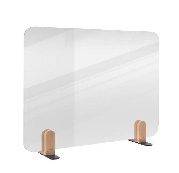 Legamaster ELEMENTS gennemsigtig bordskillevæg 60x80cm akryl inkl. 2 beslag, 7-209720
