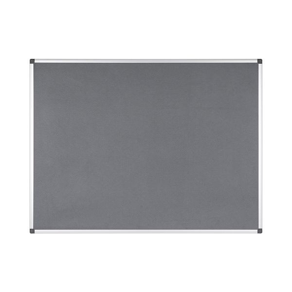 Bi-Office Maya viltbord grijs met aluminium frame 120x90cm, FA0542170