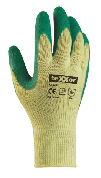 teXXor γάντια χονδροπλέξης "COTTON/POLYESTER", μέγεθος: 10, συσκευασία: 144 ζευγάρια, 2206-10