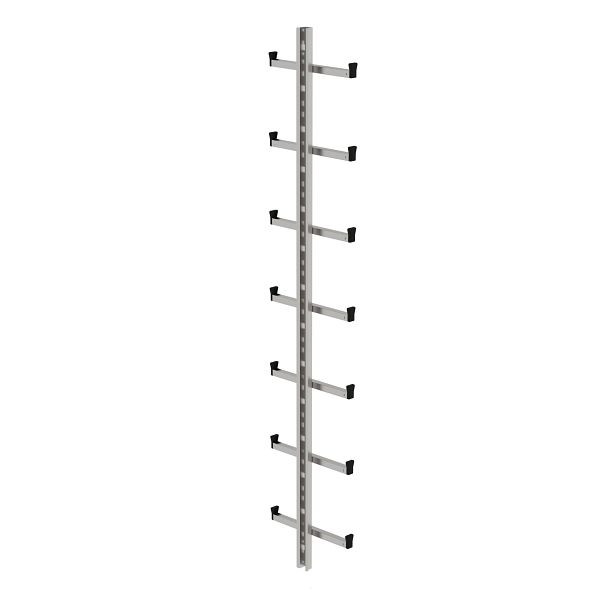Munk Günzburger Steigtechnik enkelvoudige ladder, roestvrij staal, lengte 1.96m, 077554