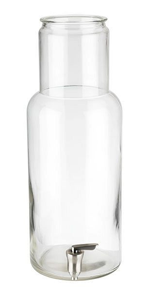 APS glas inclusief kraan, Ø 17 cm, hoogte: 46 cm, glazen container, voor drankdispenser 7,5 liter, 10427