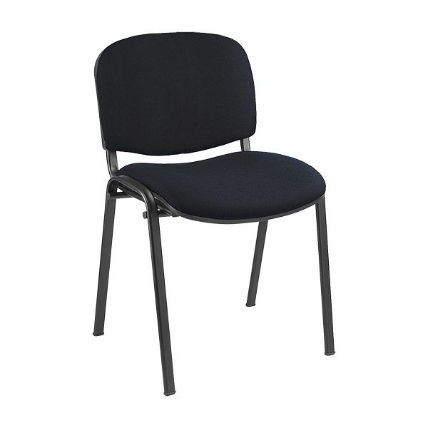 Lüllmann gestoffeerde stoel zonder armleuningen, 470/840 x 545 x 425 mm, zwart, 220200