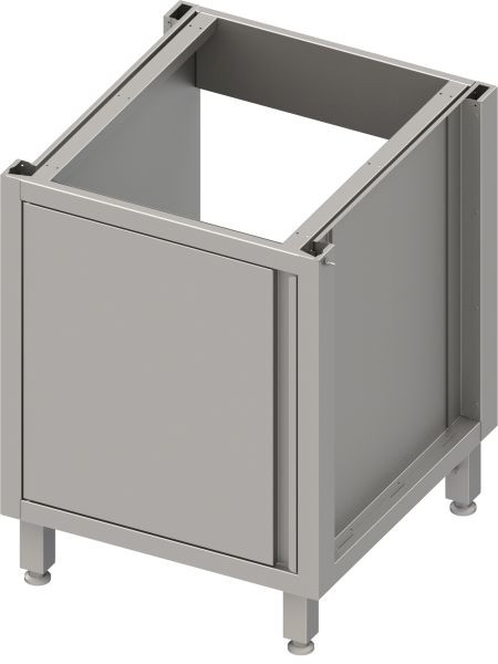 Κουτί ντουλαπιού νεροχύτη από ανοξείδωτο χάλυβα Stalgast έκδοση 2.0, για πόδια/πλαίσιο πλίνθου, με αρθρωτή πόρτα 600x540x660 mm, BX06571