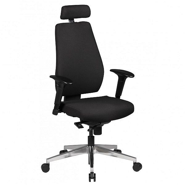 Amstyle kontorstol skrivebordsstol stof sort, SPM1.279