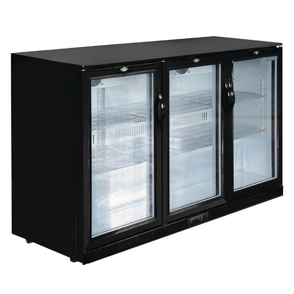 Niski bar chłodniczy serii Polar G z trzema drzwiami wahadłowymi 320L, GL014