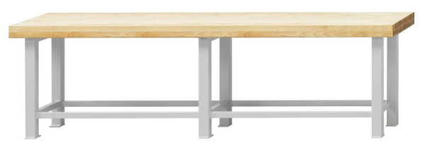 Pracovní stoly ANKE Odolný pracovní stůl; 2 pracovní stanice; 3000x800x865mm; RAL7035; Deska z masivního buku 65 mm, 320.250