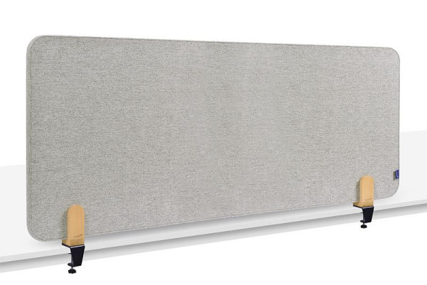 Despărțitor de masă acustic Legamaster ELEMENTS 60x160cm gri calm cu 2 cleme de masă, 7-209812