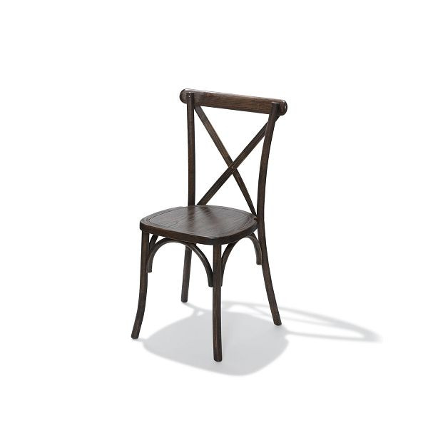 VEBA Crossback pinottava tuoli massiivipuuta, ruskea, 48x47x88cm (LxSxK), 50100