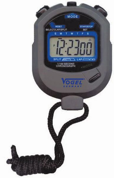 Vogel Germany digitale stopwatch, IP54, met 3-knops bediening, weergavebereik: 9 uur / 59 minuten / 59 seconden, 580505
