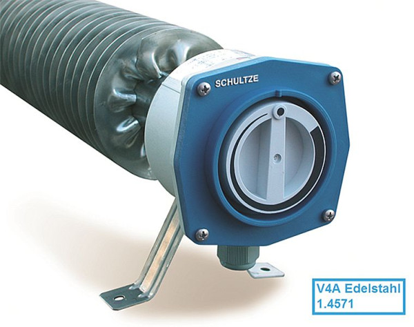 Schultze RiRo en 500 V4A lamelvarmer automatisk, 500 W 230 V, rustfrit stål 1.4571, IP66/67, A 0500EA4