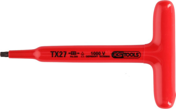 KS Tools T-greb Torx nøgle med beskyttende isolering, T50, 200 mm, 117.2421